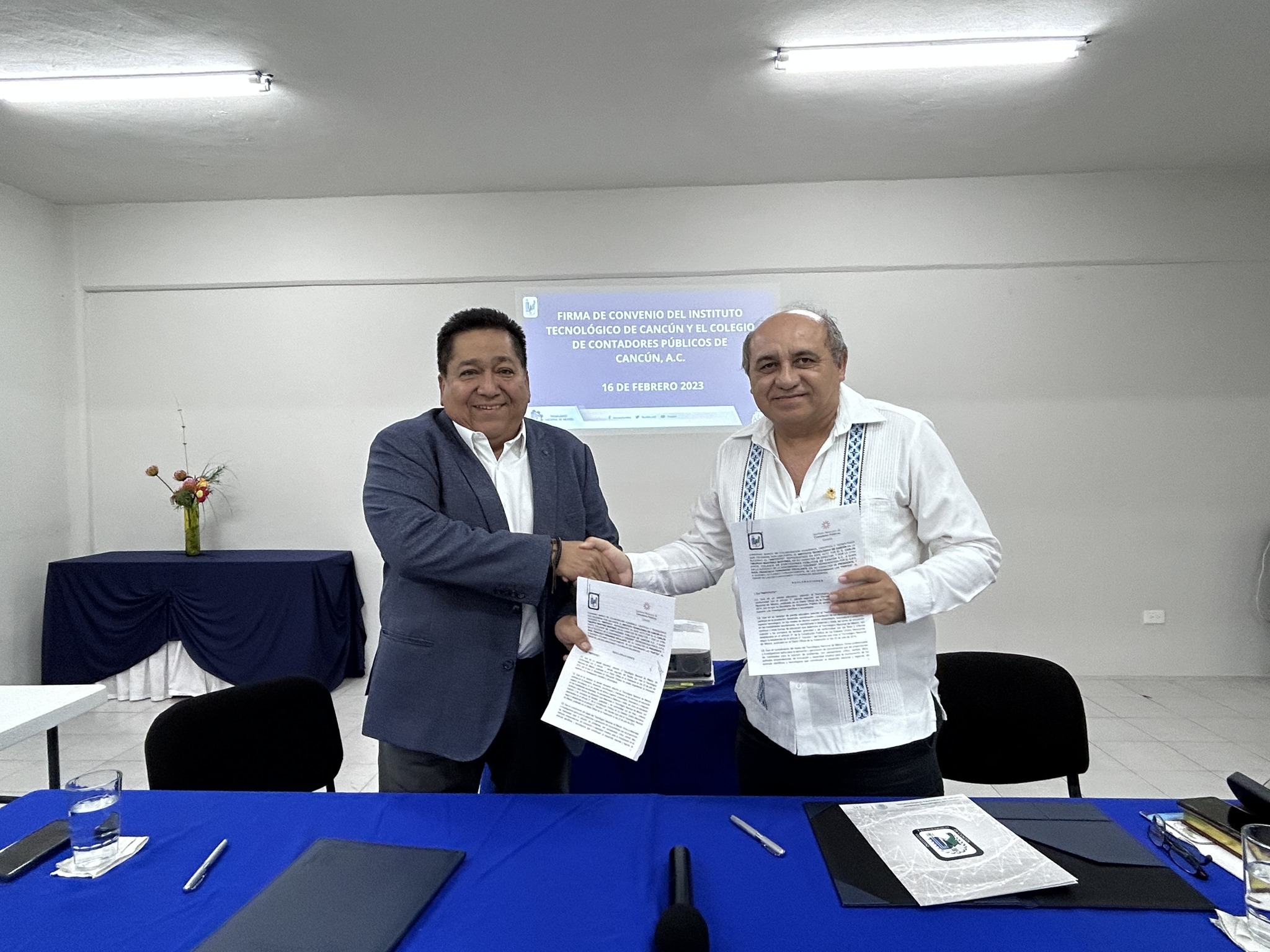El Instituto Tecnológico de Cancún, firma convenio de colaboración Académica, Científica y Tecnológica Profesional con el Instituto Mexicano de Contadores Públicos Cancún (IMCP Cancún).